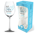 Nie kupiony Jest czas na wino kieliszki do wina z nadrukiem Najlepszy tata... 440 ml