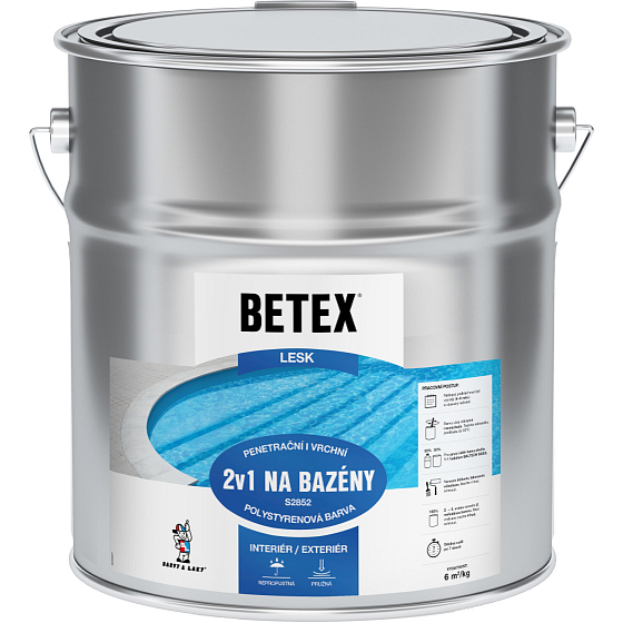 Betex s2852 2w1 podstawowy i górny kolor do basenów 0440 ciemnoniebieski, 9 kg