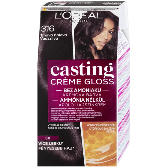Loreal Paris Casting Creme Gloss farba do włosów 316 ciemny fioletowy