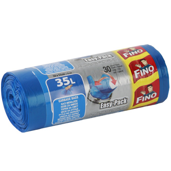 Fino Easy Pack Sáčky do odpadkového koše, 16 µm, 35 litrů, 50 x 55 cm,30 kusů