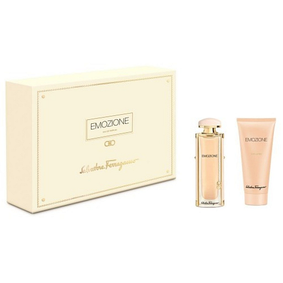 Salvatore Ferragamo Emozione parfémovaná voda pro ženy 50 ml + tělové mléko 100 ml, dárková sada
