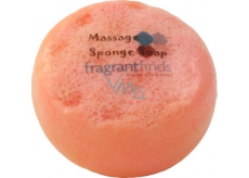 Fragrant Daisy Chain Glycerinowe mydło masażne z gąbką wypełnioną zapachem Marc Jacobs Daisy w kolorze białooranżowym 200 g