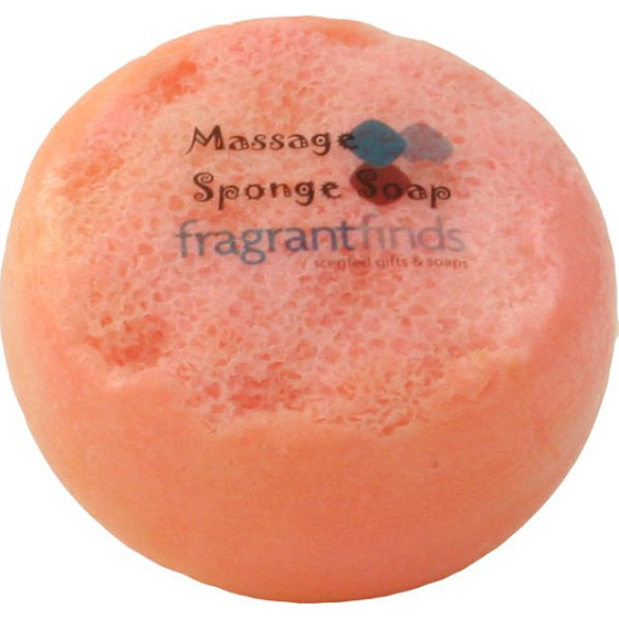 Fragrant Daisy Chain Glycerinowe mydło masażne z gąbką wypełnioną zapachem Marc Jacobs Daisy w kolorze białooranżowym 200 g