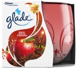 Glade Jabłko & Cynamon i muszkatołowy olejek zapachowy świeca w szkle, czas palenia do 30 godzin 120 g