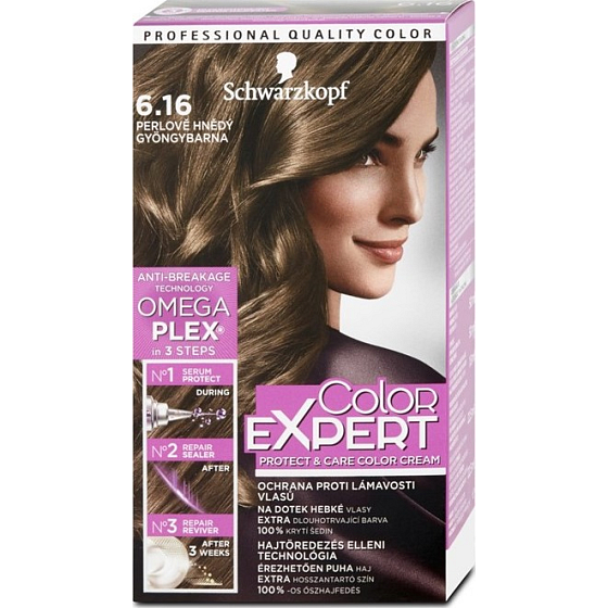 Schwarzkopf Color Expert barva na vlasy 6.16 Perlově hnědý