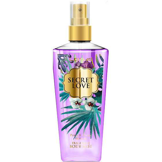 Lotus Parfums Secret Love Peach & Cherry Blossom tělová parfémová voda, mlha 210 ml