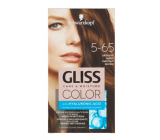Schwarzkopf Gliss Color farba do włosów 5-65 Orzechowy brąz 2 x 60 ml