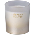 Emocio White Musk & Warm Vanilla - Bílé pižmo a teplá vanilka vonná svíčka sklo s plechovým víčkem 80 x 90 mm