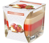 Bispol vonná svíčka tříbarevná jablko a skořice, 170 g