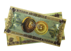 Talisman Złota plastikowa banknot 100 Bitcoin