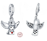 Zawieszka ze srebra próby 925 Harry Potter - Sowa Hedwiga z listem, charms do bransoletki