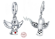 Zawieszka ze srebra próby 925 Harry Potter - Sowa Hedwiga z listem, charms do bransoletki