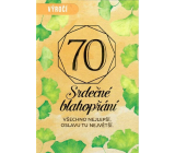 Kartka urodzinowa 70 Serdeczne życzenia 115 x 170 mm