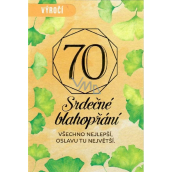 Kartka urodzinowa 70 Serdeczne życzenia 115 x 170 mm