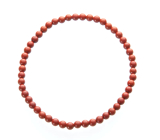 Jaspis czerwony elastyczna bransoletka naturalny kamień, kulka 4 mm / 19 cm, kamień pełnej pielęgnacji