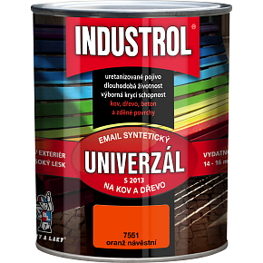 Industrol S2013 uniwersalny połysk farba wierzchnia na metal i drewno, 7551 pomarańczowa, 750 ml