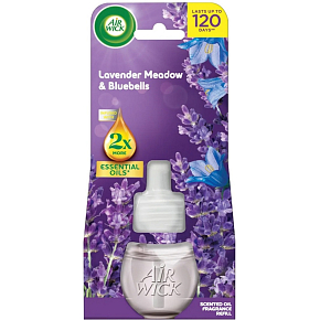 Air Wick Essential Oils Lavender Meadow & Bluebells - Lawendowe łąki i niebieskie dzwonki, elektrický osvěžovač náhradní náplň 19 ml