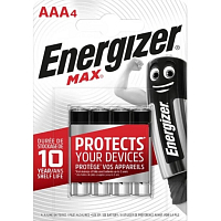 Energizer Max Alkaline AAA baterie mikrotužková, 4 ks