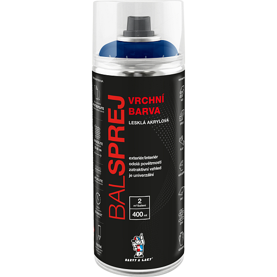BALSPREJ górna uniwersalna farba akrylowa w sprayu, RAL 5022 niebieski nocny, 400 ml