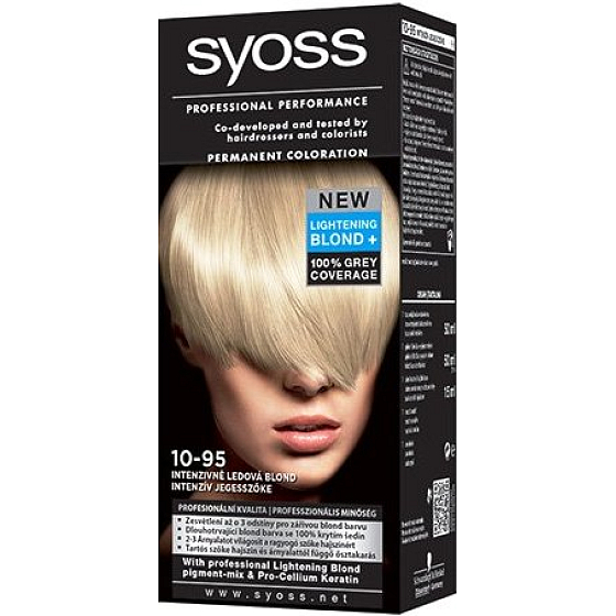 Syoss Lightening Blond Professional barva na vlasy 10 - 95 Intenzivní ledová blond