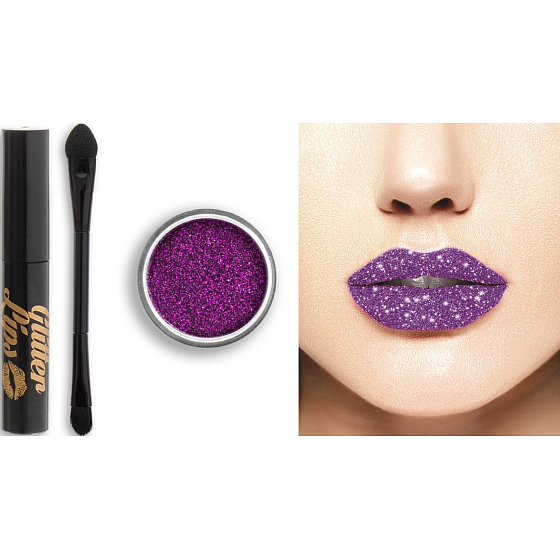 Glitter Lips dlouhotrvající lesk na rty se třpytkami Purple Reign 3,5 ml