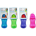 First Steps 12+ láhev s brčkem pro děti fialová 310 ml