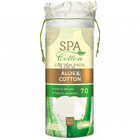 Spa Cotton Aloe Vera kosmetické odličovací tampony 190 g 70 kusů