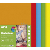 Apli Kolorowe papiery A4 mix intensywnych kolorów 170 g 50 arkuszy