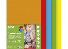 Apli Kolorowe papiery A4 mix intensywnych kolorów 170 g 50 arkuszy