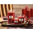 WoodWick Currant - Rybíz vonná svíčka s dřevěným širokým knotem a víčkem sklo loď 453 g
