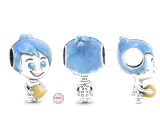 Charm Srebrna 925 Disney Pixar Joy świecąca w ciemności Memory Orb, koralik na bransoletkę film