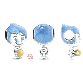 Charm Srebrna 925 Disney Pixar Joy świecąca w ciemności Memory Orb, koralik na bransoletkę film