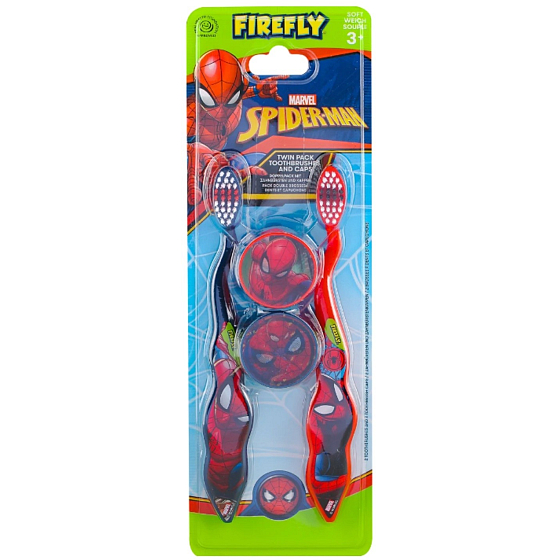 Marvel Spiderman szczoteczka do zębów z osłoną dla dzieci 2 sztuki