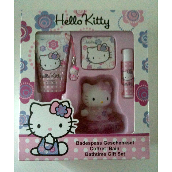 Hello Kitty Mýdlo sprchový gel + kapesníček pro dívky dárková sada
