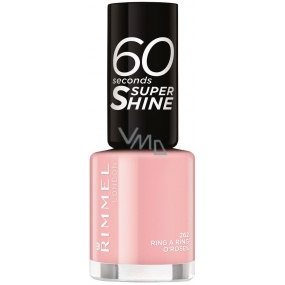 Rimmel London 60 Seconds Super Shine Nail Polish lak na nehty 262 Ring A Ring O Roses 8 ml