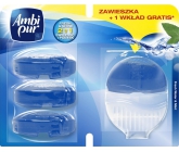Ambi Pur Fresh Water & Mint Wc toaletní blok a 3 náhradní náplně 4 x 55 ml