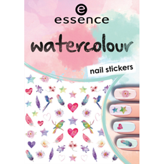 Essence Nail Art Watercolour nálepky na nehty 07 1 aršík