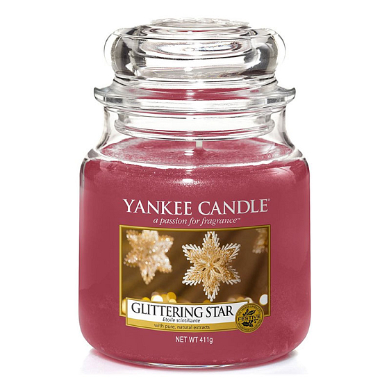 Yankee Candle Glittering Star - Zářivá hvězda vonná svíčka Classic střední sklo 411 g