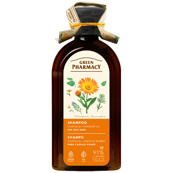 Green Pharmacy Miesiączek i Olej Rozmarynowy szampon do włosów normalnych - tłustych 350 ml