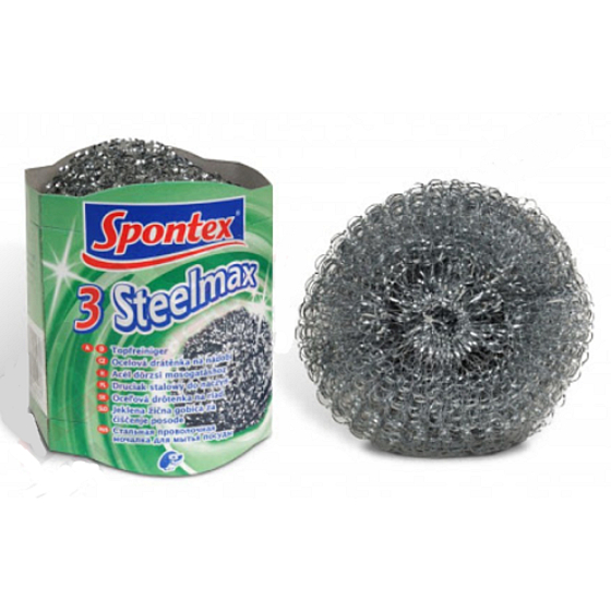 Spontex 3 Steelmax drátěnka kovová 3 kusy 12 g