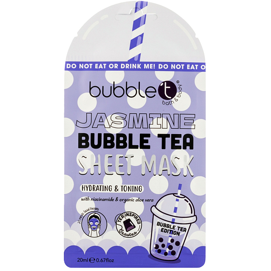 Bubble´t Maska z Jasmínu Bubble Tea na tkanině pro wszystkie typy skóry 20 ml