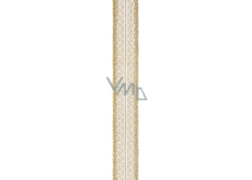 Ditipo Wstążka jutowa z koronką - rolka 5 m x 40 mm