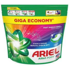 Ariel All in 1 Pods Color gelové kapsle na praní univerzální 70 kusů Ariel All in 1 Pods Color gelové kapsle na praní univerzální 70 kusů