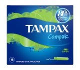 Tampax Compak Super tampony dla kobiet z aplikatorem 16 sztuk
