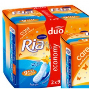 Ria Ultra Silk Normal Plus Care hygienické vložky duo 2 x 9 kusů