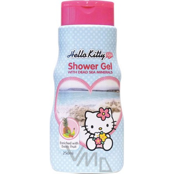 Hello Kitty Exotické ovoce sprchový gel modrý pro děti 250 ml