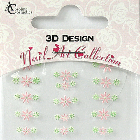 Absolute Cosmetics Nail Art 3D nálepky na nehty 24903 1 aršík