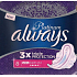 Always Platinum 3 x Triple Protection Ultra Super Plus hygienické vložky s křidélky 8 kusů