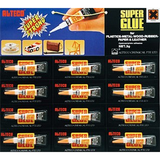 Alteco Super Glue uniwersalne kleje sekundowe 12 x 3 g