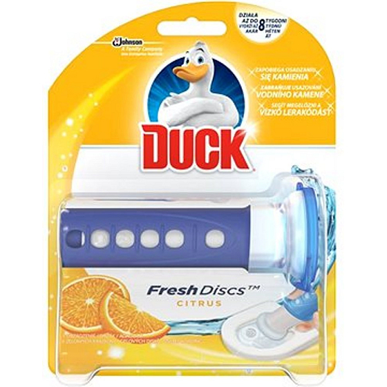 Duck Fresh Discs Active Citrus WC gel pro hygienickou čistotu a svěžest Vaší toalety 36 ml
